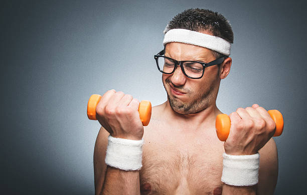istock Funny sportsman 476265430