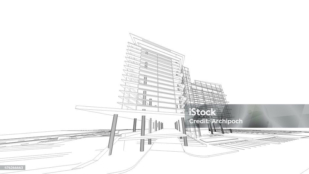 Soporte 3D imagen de arquitectura - Foto de stock de Arquitectura libre de derechos