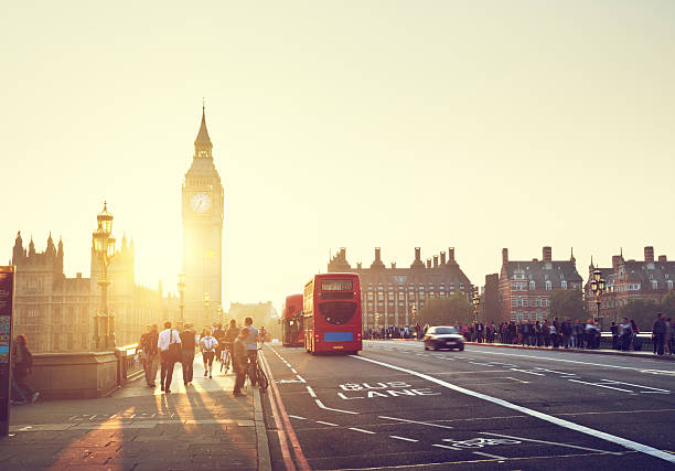 istock people on Westminster Bridge at sunset, London, UK 476266700