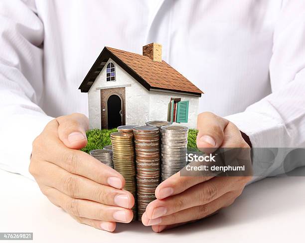 Protect Your House In Hand Stock Photo - Download Image Now - Adult, Apartment, Architecture