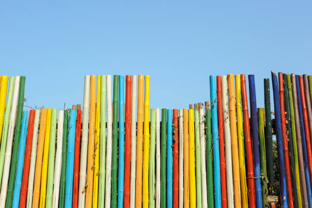 istock Colorful of bamboo wall 476271779