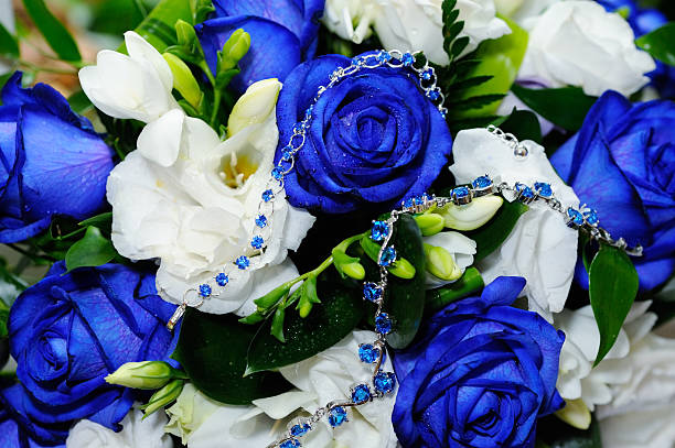 istock Blue roses and bracelet 476273063