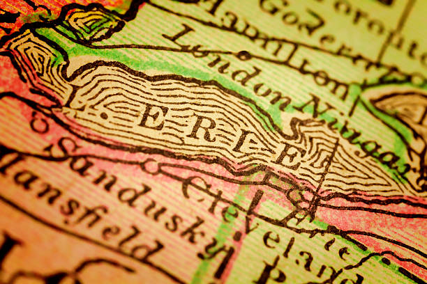 istock Erie Lake on an Antique map 476274096
