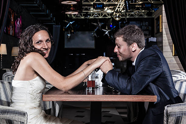istock Engagement in the cafe: bride and groom 476278160