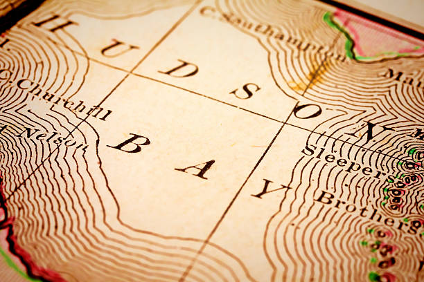 istock Hudson Bay, Canada on an Antique map 476278570