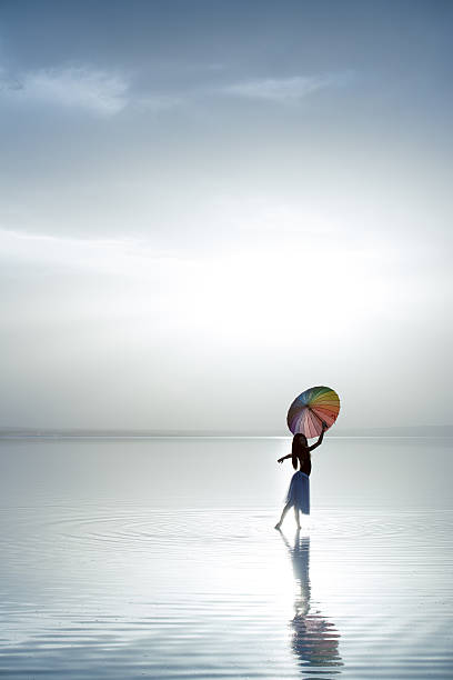 istock Beautiful modern ballet dancer dancing on the lake with tulle 476279196