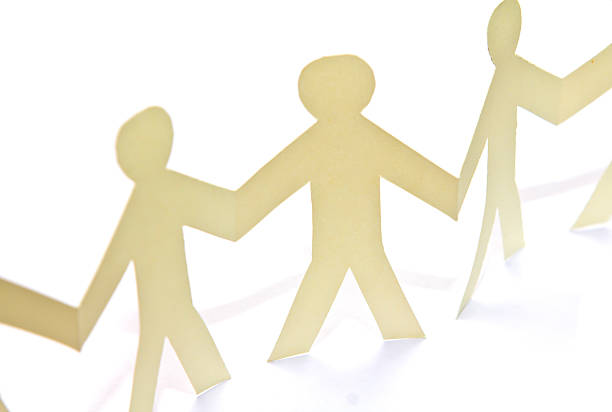 istock Cutout paper people over white background 476282687