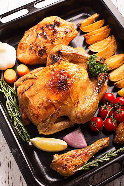 istock Roasted chicken and its shins 476283036