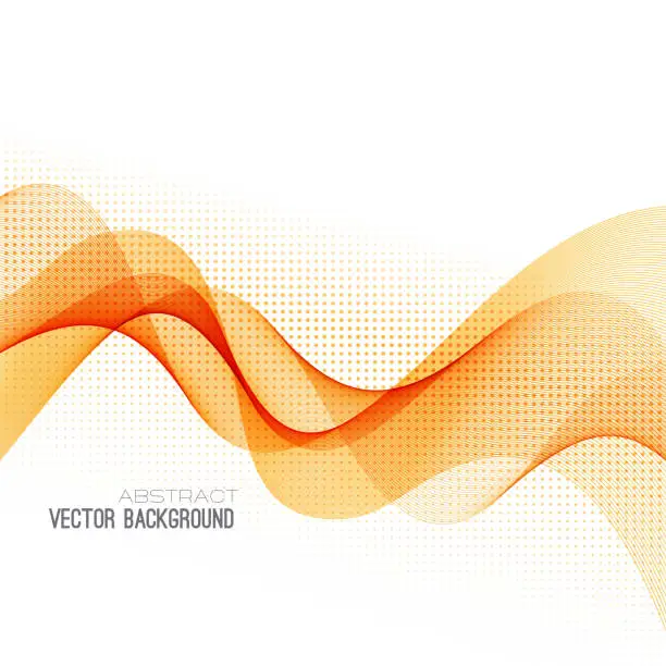 Vector illustration of Abstract curved lines background. Template brochure design