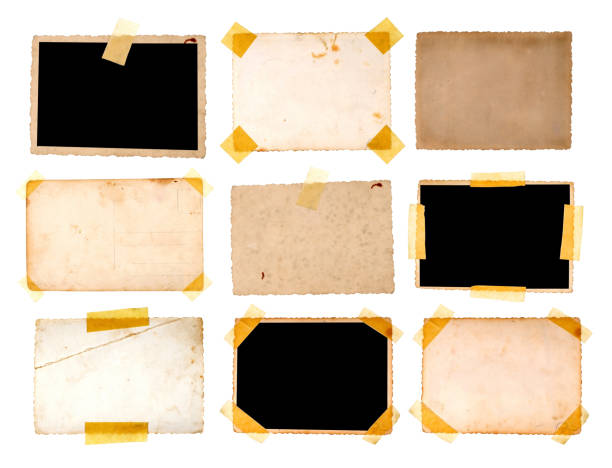 istock Collection of various old photos on white background 476290382