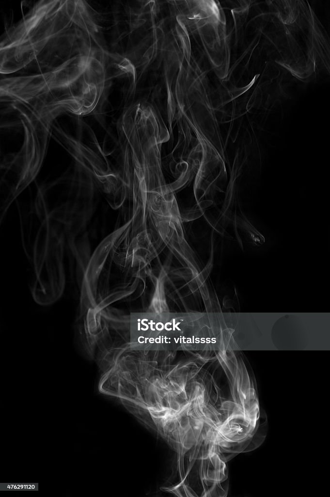 Smoke on Black background 2015 Stock Photo