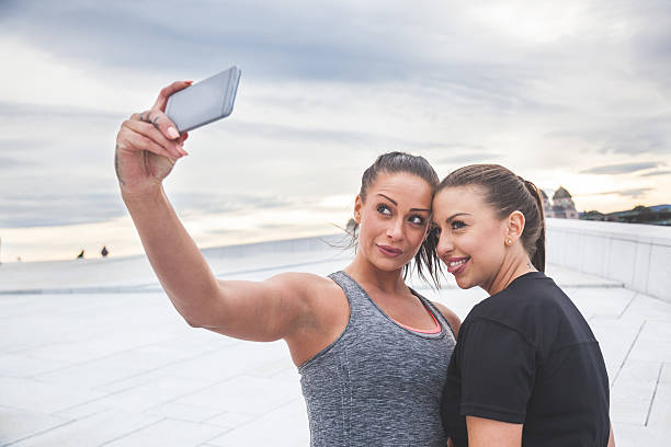 istock Two women taking a selfie after workout 476291438