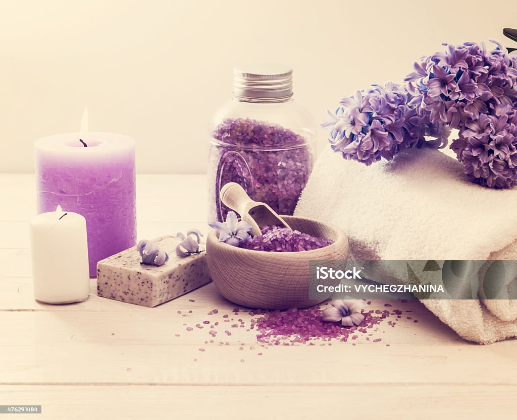 Composition of spa treatment Composition of spa treatment on the white wooden table 2015 Stock Photo