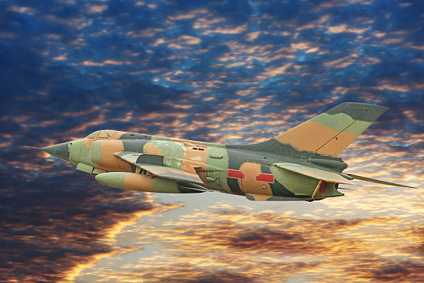 istock Military airplane at flying on the speed 476291608
