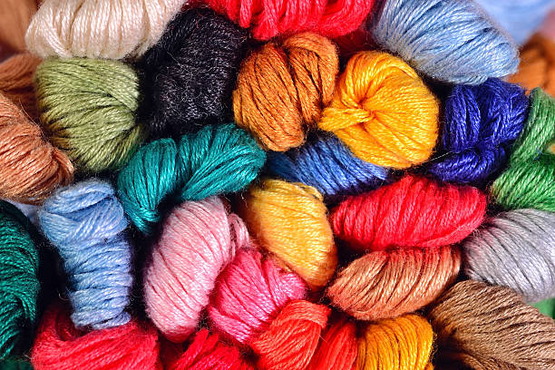 istock Colorful skeins of floss as background texture 476292304