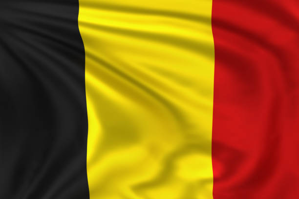 belgium flag - belgische vlag stockfoto's en -beelden