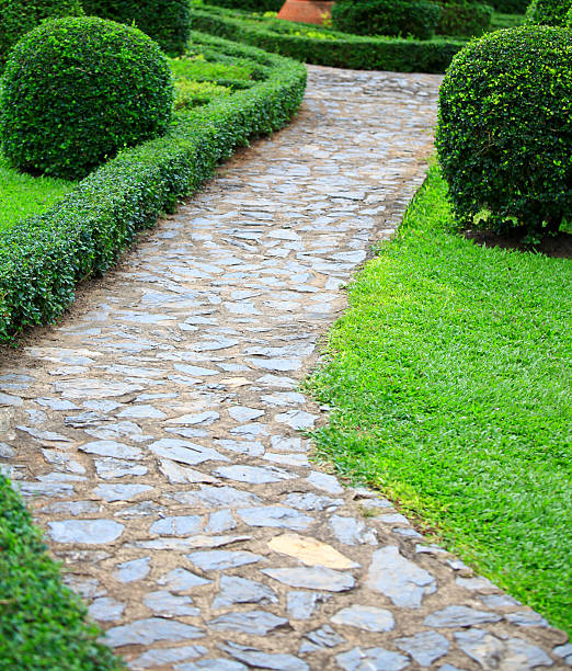 istock Green lawn in landscaped formal 476294629