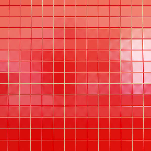 azulejos de papel tapiz rojo - square tiles fotografías e imágenes de stock