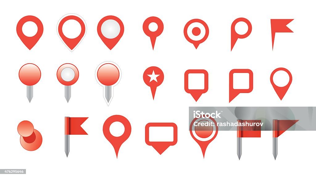 map pin icon set map pin icon set isolated on white background 2015 stock vector