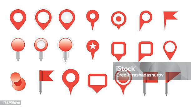 Map Pin Icon Set Stock Illustration - Download Image Now - 2015, Abstract, Arranging