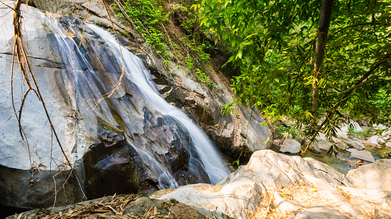 Deep forest waterfall at Huay Kaew waterfall, Chiang Rai, Thailand