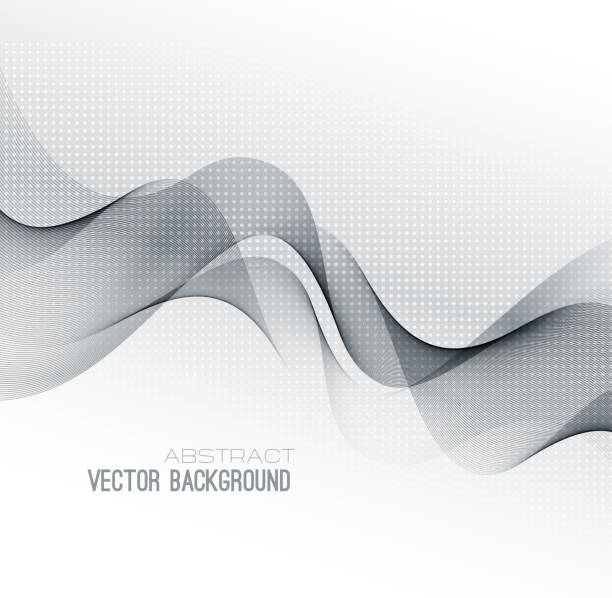 illustrazioni stock, clip art, cartoni animati e icone di tendenza di sfondo di vettore linee astratte.   progettazione modello - smoke black abstract white