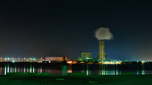 Ohgijima thermal power station stock photo