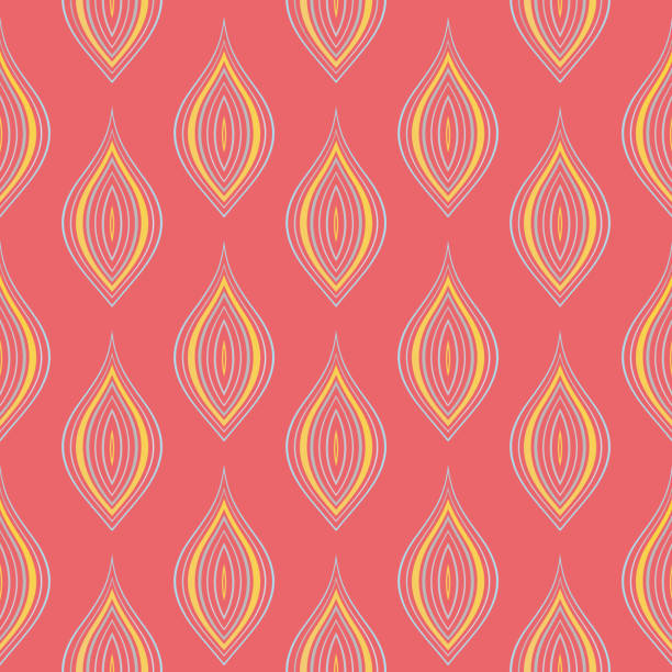 bezszwowe tło abstrakcyjne - pattern seamless doodle retro revival stock illustrations