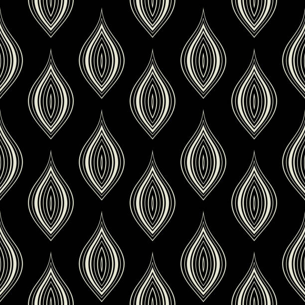 bezszwowe tło abstrakcyjne - pattern seamless doodle retro revival stock illustrations