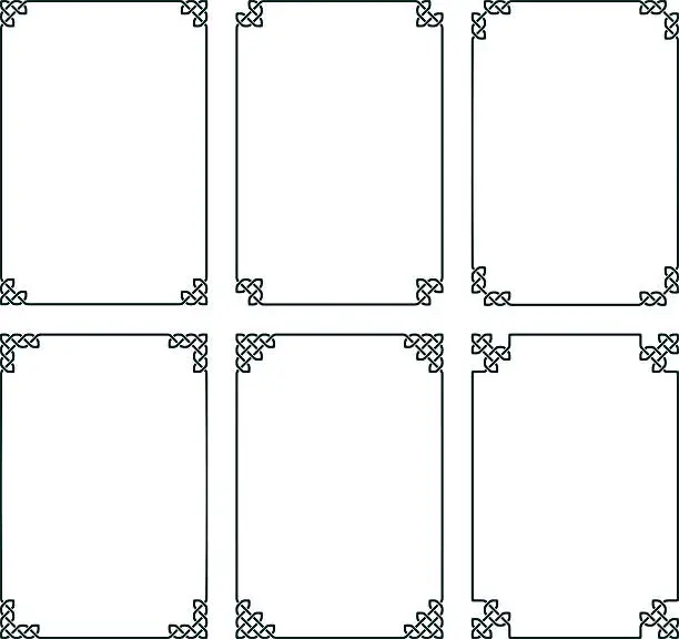 Vector illustration of Celtic Frames