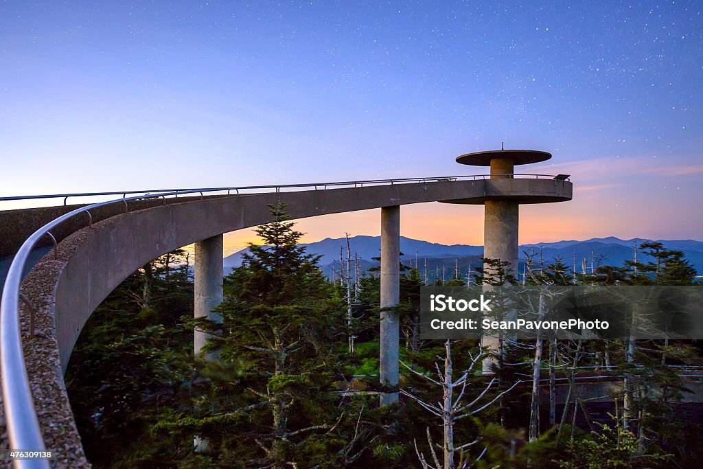 Clingman's Dome Clingman's Dome mountaintop observatory in the Great Smoky Mountains, Tennessee, USA. Clingman's Dome Stock Photo