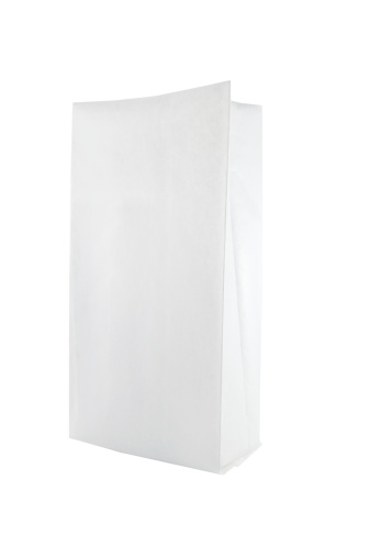 Bolsa de papel en blanco blanco photo