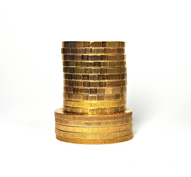 istock Pile of gold coins on a white background 476313294