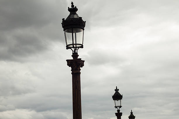 Lamp posts on a Parisian street