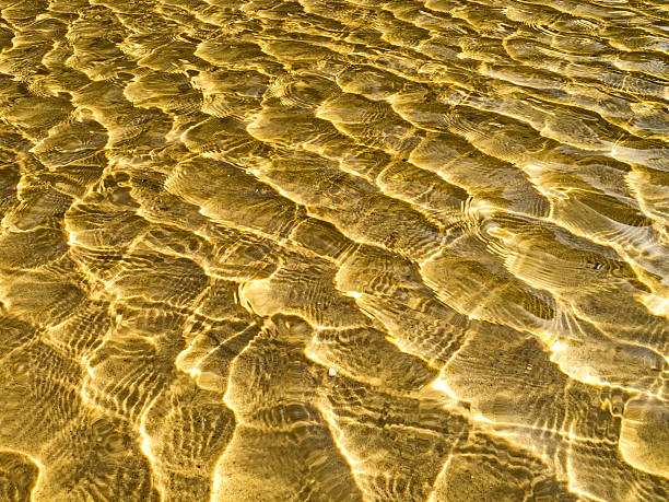 istock Peaceful nature background, Sea bottom texture, yellow sand waves. 476316901