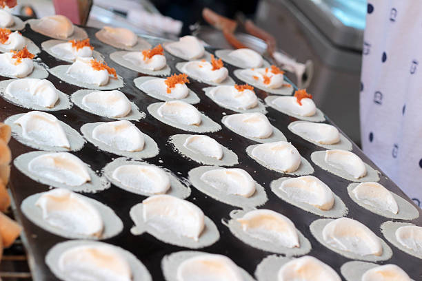 istock close up of thai crispy pancake - cream crepes 476317006