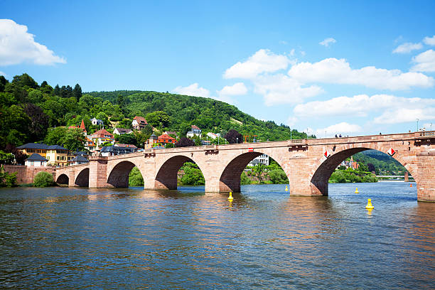 istock River Neckar and bridge of Heidlberg in summer 476319512