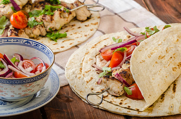 istock Turkey kebab with parsley salsa 476320734