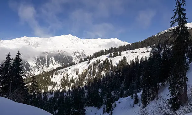 Foisch, Switzerland: Beautiful sunny day and the snow in the Italian Switzerland. Airolo, Hut Foisch