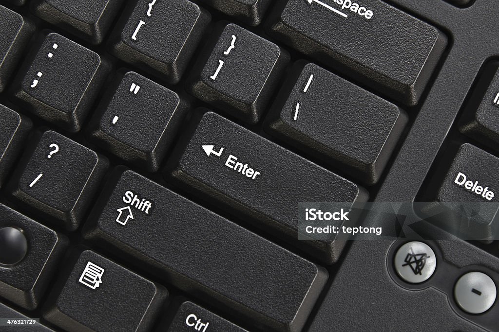Negro de teclado de pc - Foto de stock de Color negro libre de derechos