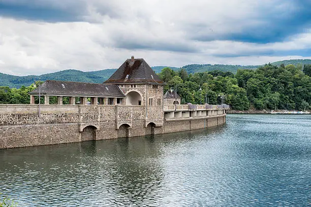 View at the Edertal Dam, Germany