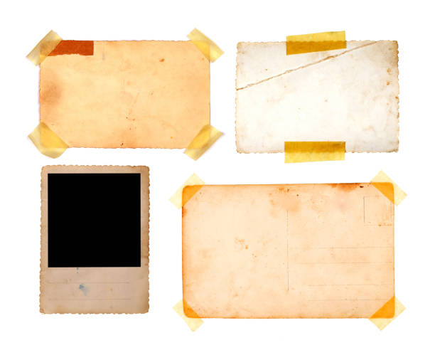 istock Collection of various old photos on white background 476331090