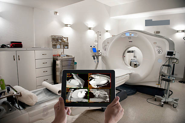 medizinisches scan - bed hospital prognosis patient stock-fotos und bilder