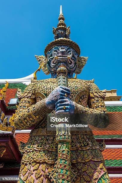 Demon Guardian In Wat Phra Kaew Grand Palace Bangkok Stock Photo - Download Image Now