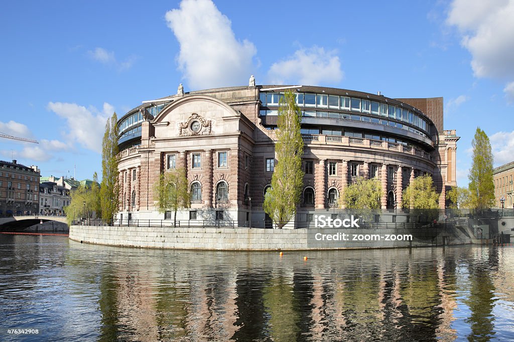 Riksdag Parliament building (Riksdag) in Stockholm, Sweden Parliament House - Stockholm Stock Photo