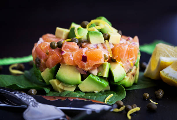 istock Salmon and avocado tartare 476342934