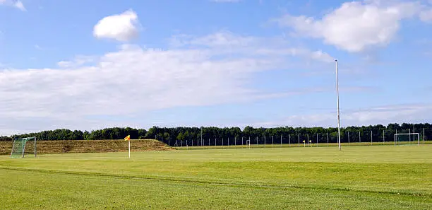 Panoramic View over a german Soccerfield
