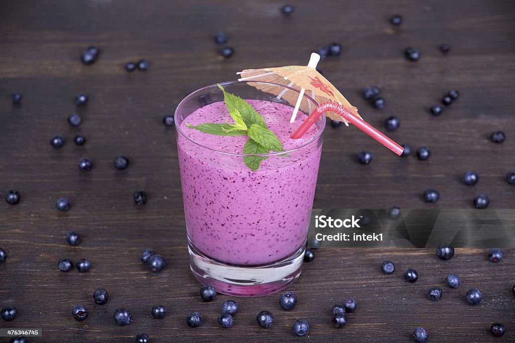 Blueberry - strawberry smoothie Smoothie of ice cream, yogurt, and fresh berries. Berry Fruit Stock Photo