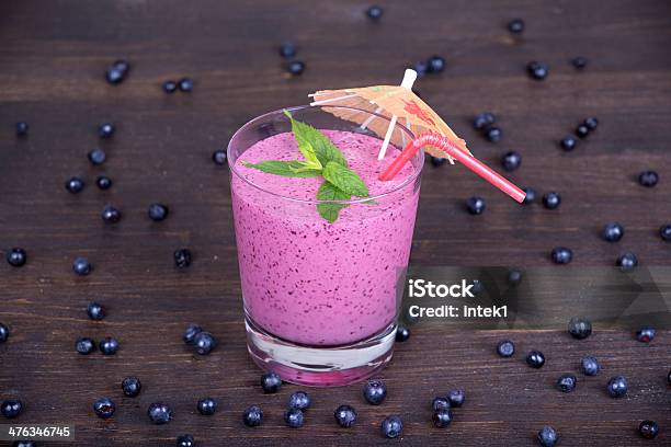 Blueberry Strawberry Smoothie Stock Photo - Download Image Now - Berry Fruit, Blueberry, Colors