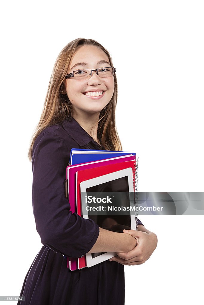 Adolescente feminino estudante pronto para escola - Foto de stock de Adolescente royalty-free
